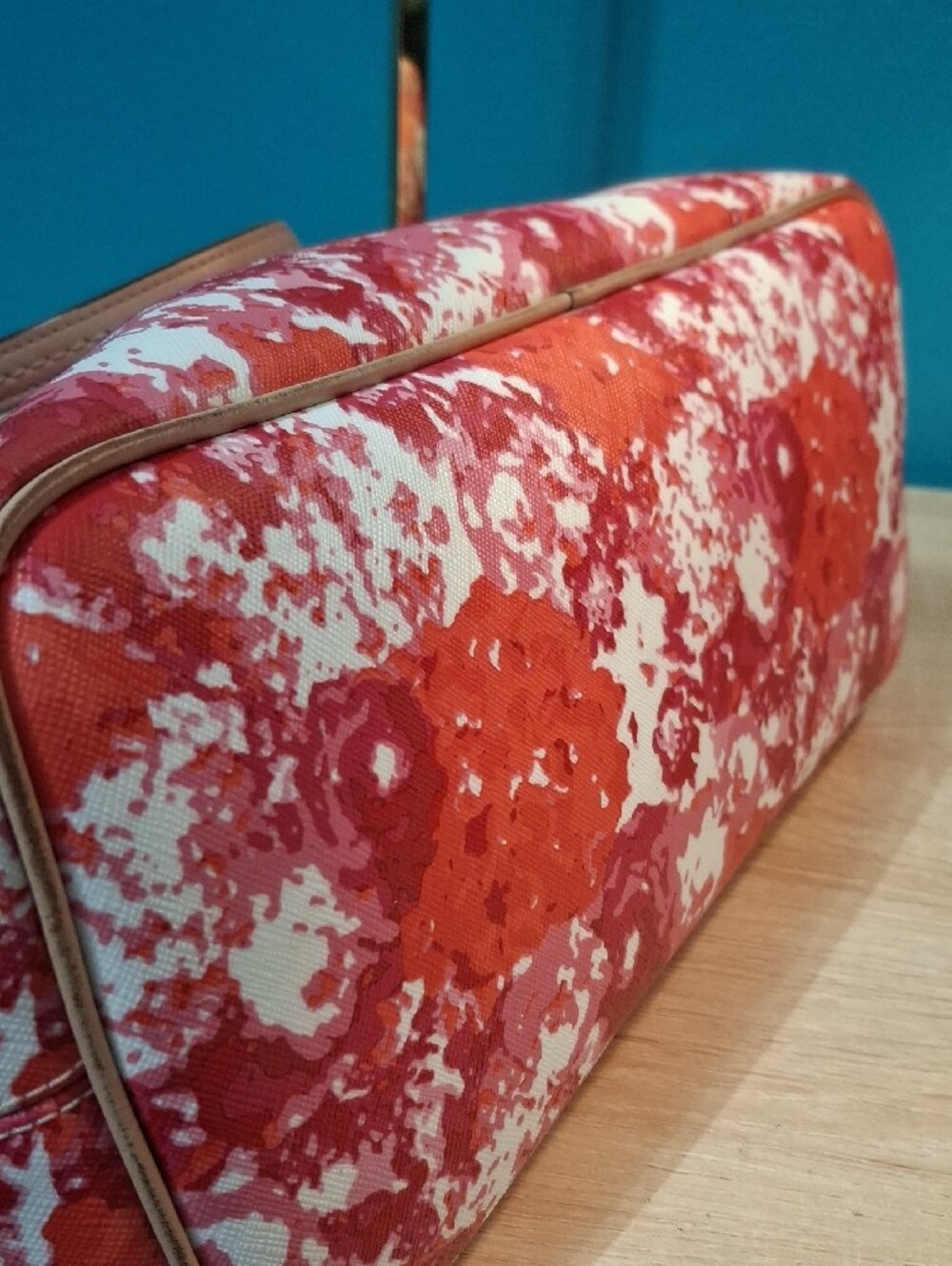 Coach Peyton Red & Pink Floral Print Tote - Picture 11 of 15